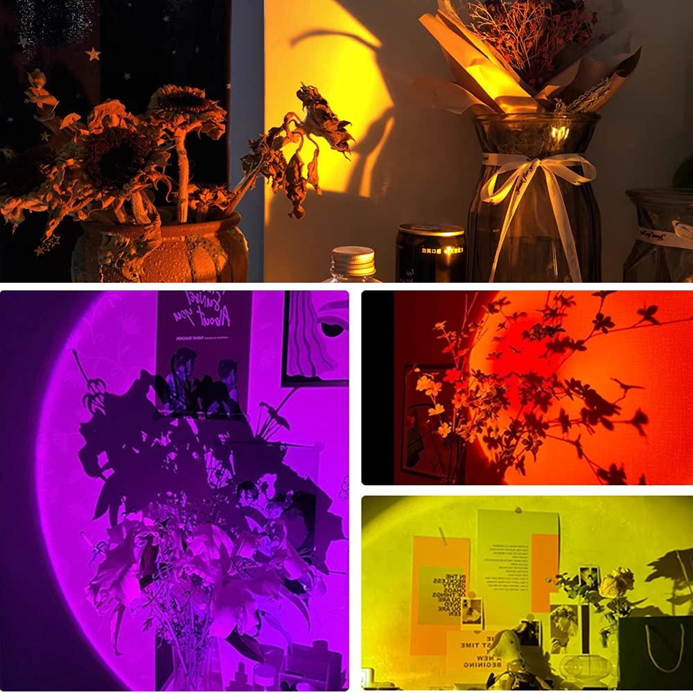 XINJI Sunset Lamp ideal for photos, vlogs, and bedroom backdrops