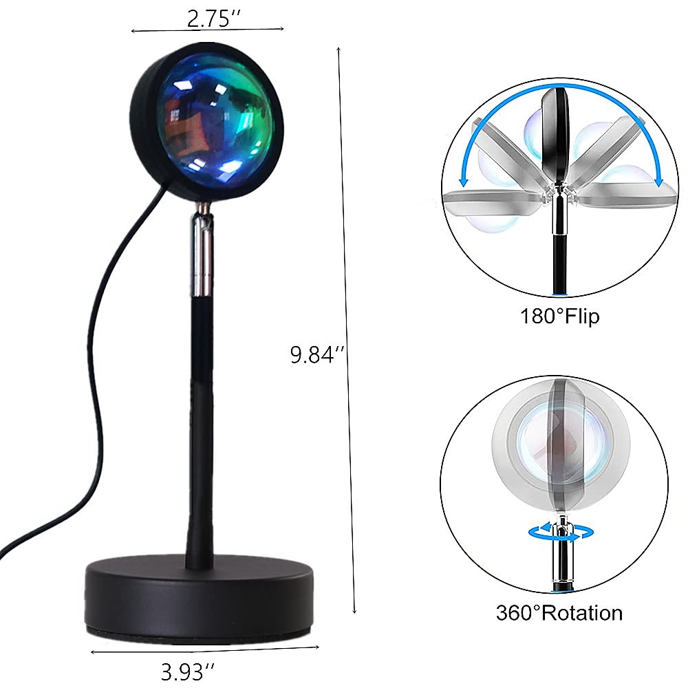 XINJI Sunset Lamp USB-powered design supports travel and easy powering