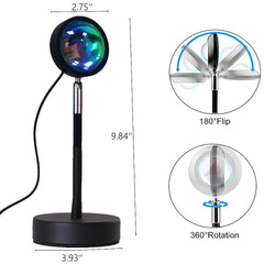 XINJI Sunset Lamp USB-powered design supports travel and easy powering