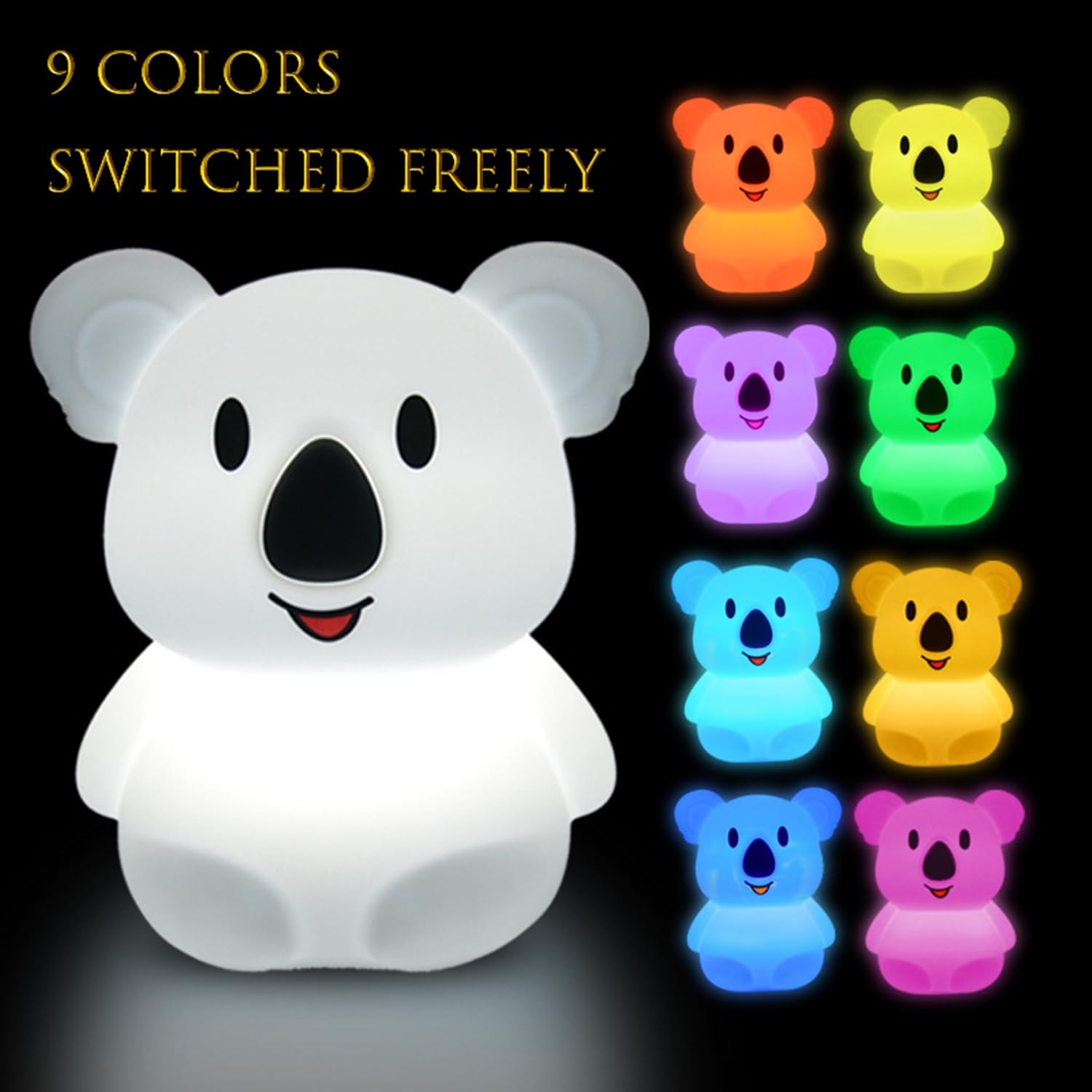 Xinjinhju Koala Night Light brightness levels for customizable ambience