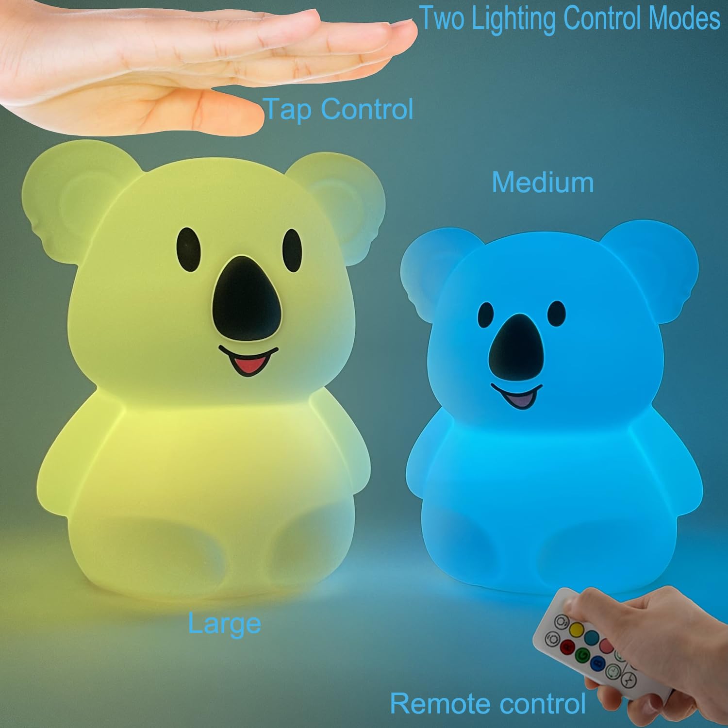 Xinjinhju Koala Night Light side view showing soft edges and glow