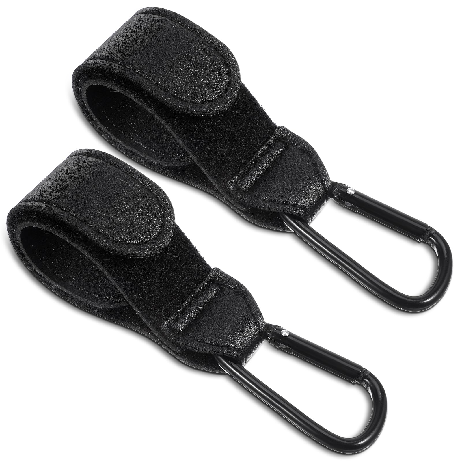 Xinjoduz stroller hook clip-on-handle securely attaches for hands-free shopping and errands.