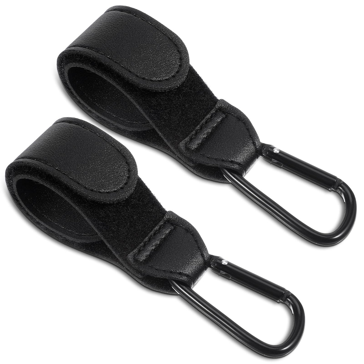 Xinjoduz stroller hook clip-on-handle securely attaches for hands-free shopping and errands.
