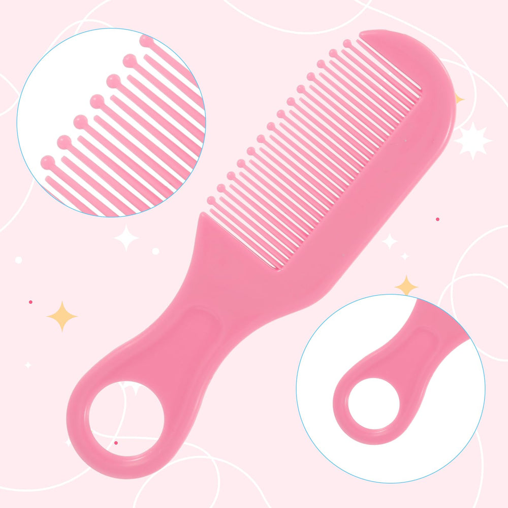 Xinjoduz pink comb with soft bristles for everyday grooming.