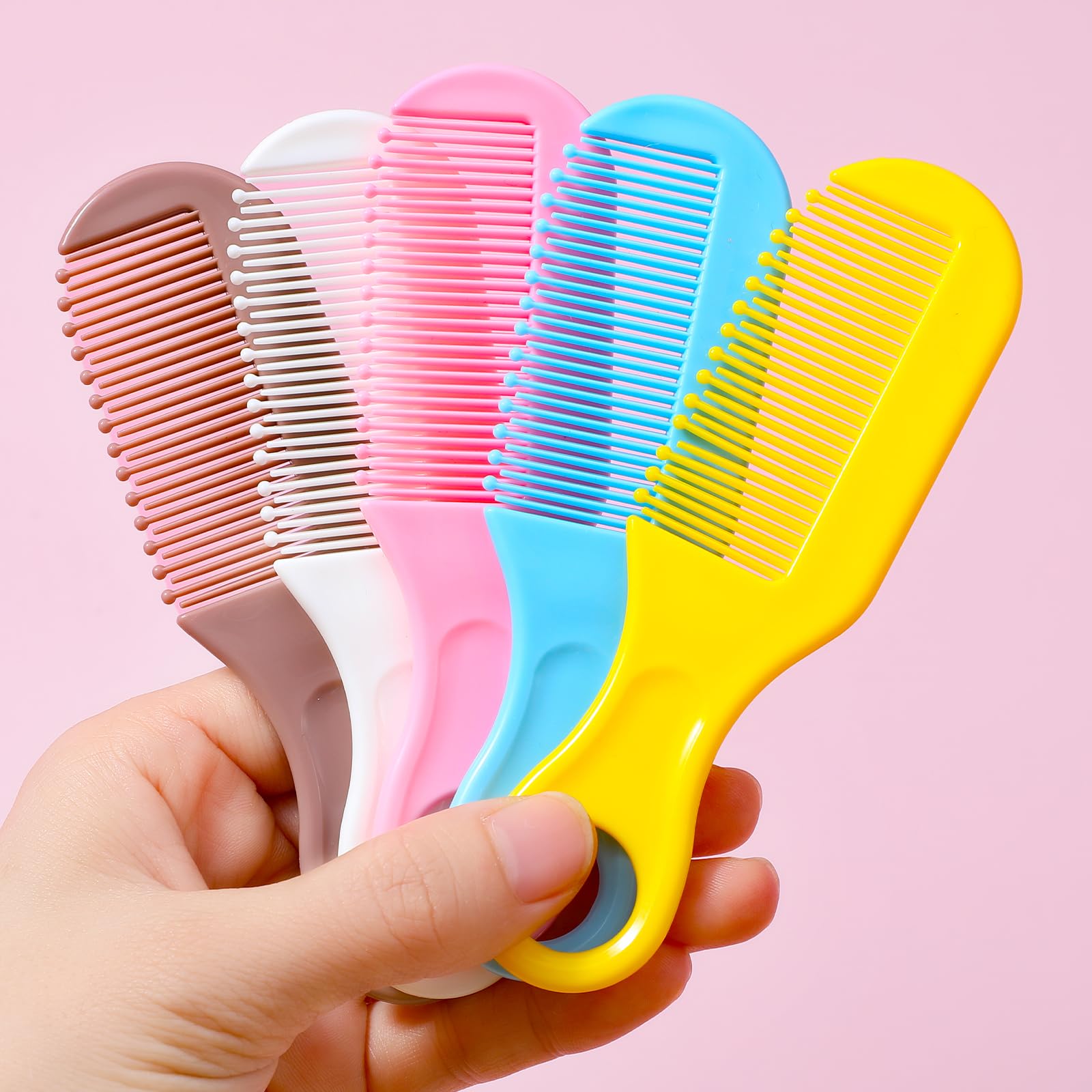 Xinjoduz yellow comb with color tips for knot removal and smoothing.