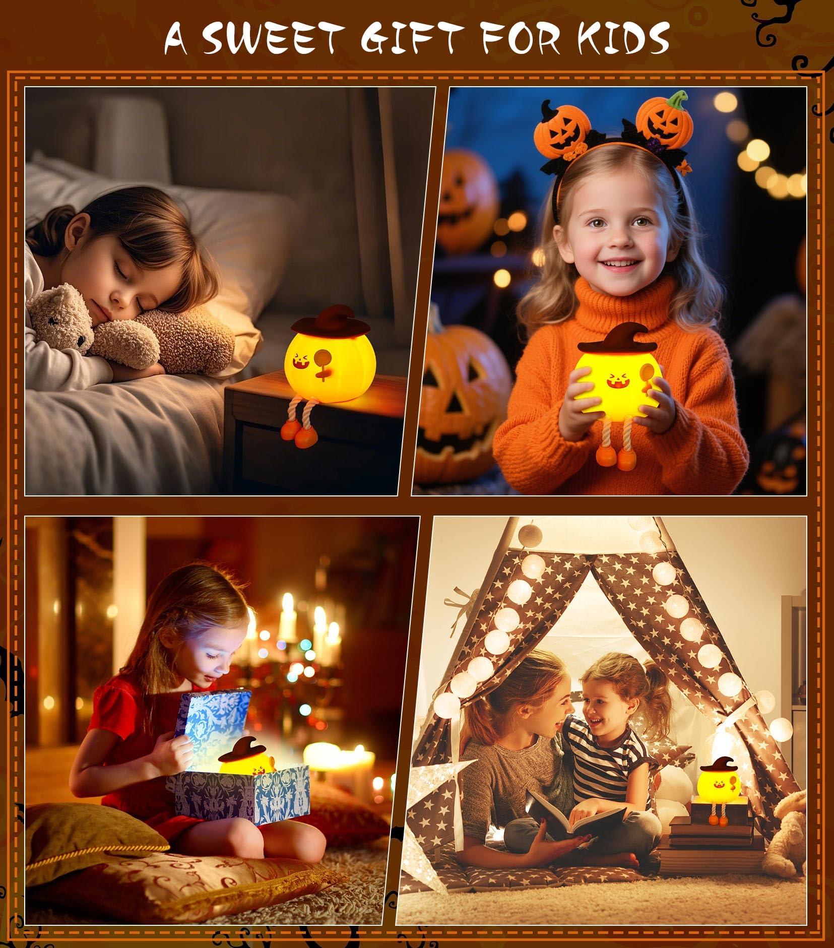 Xinjue pumpkin night light ideal for desk or shelf ambiance