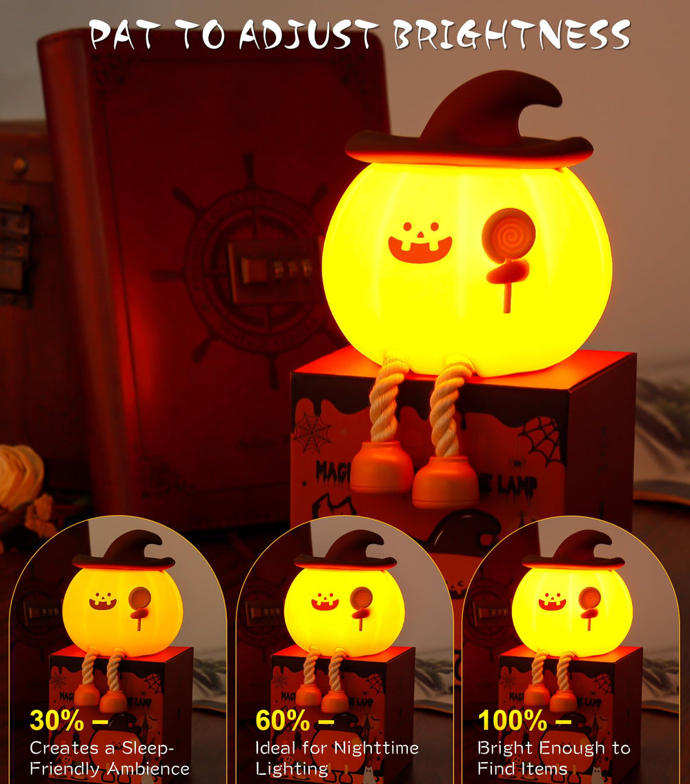 Xinjue pumpkin night light funny face emits a soothing ambient glow