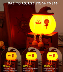 Xinjue pumpkin night light funny face emits a soothing ambient glow