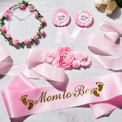 Xinnun daddy corsages pink accent for coordinated baby shower outfits