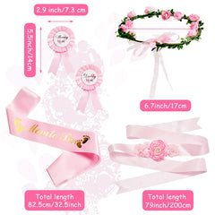 Xinnun flower crown headdress pink details for stylish family photos
