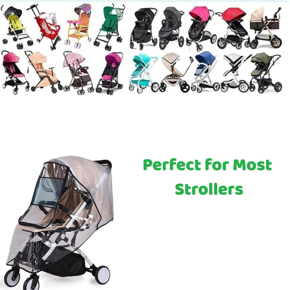 xixikiss universal-fit pram cover fits most strollers for versatile weather protection