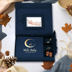 XKDOUS Velvet Baby Book highlighting sentimental firsts and milestones