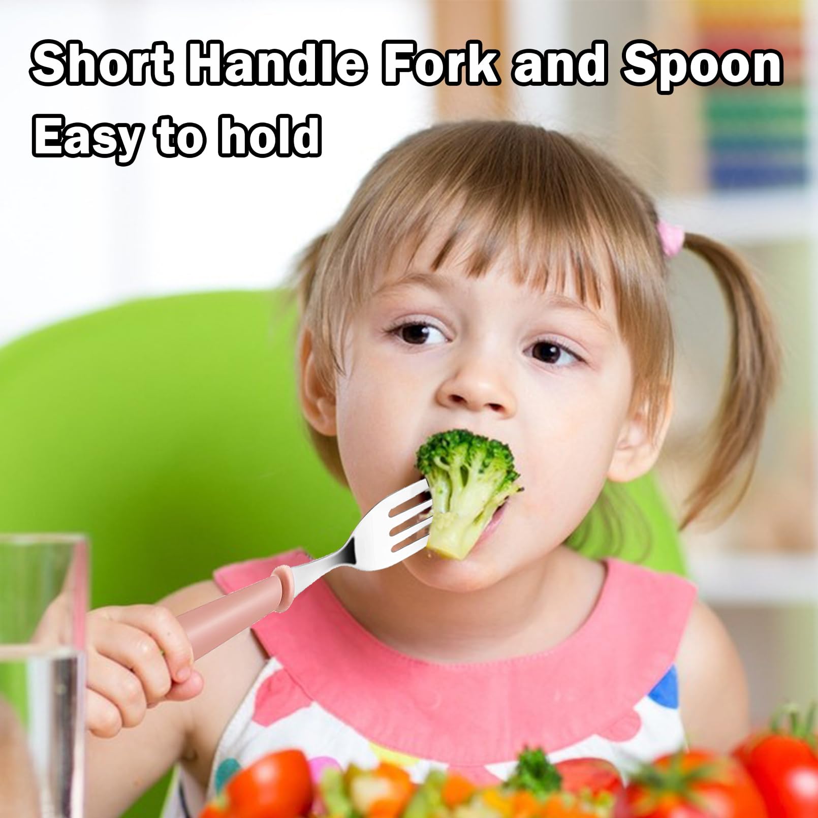 xlehoely stainless steel baby utensils dishwasher safe for quick cleaning