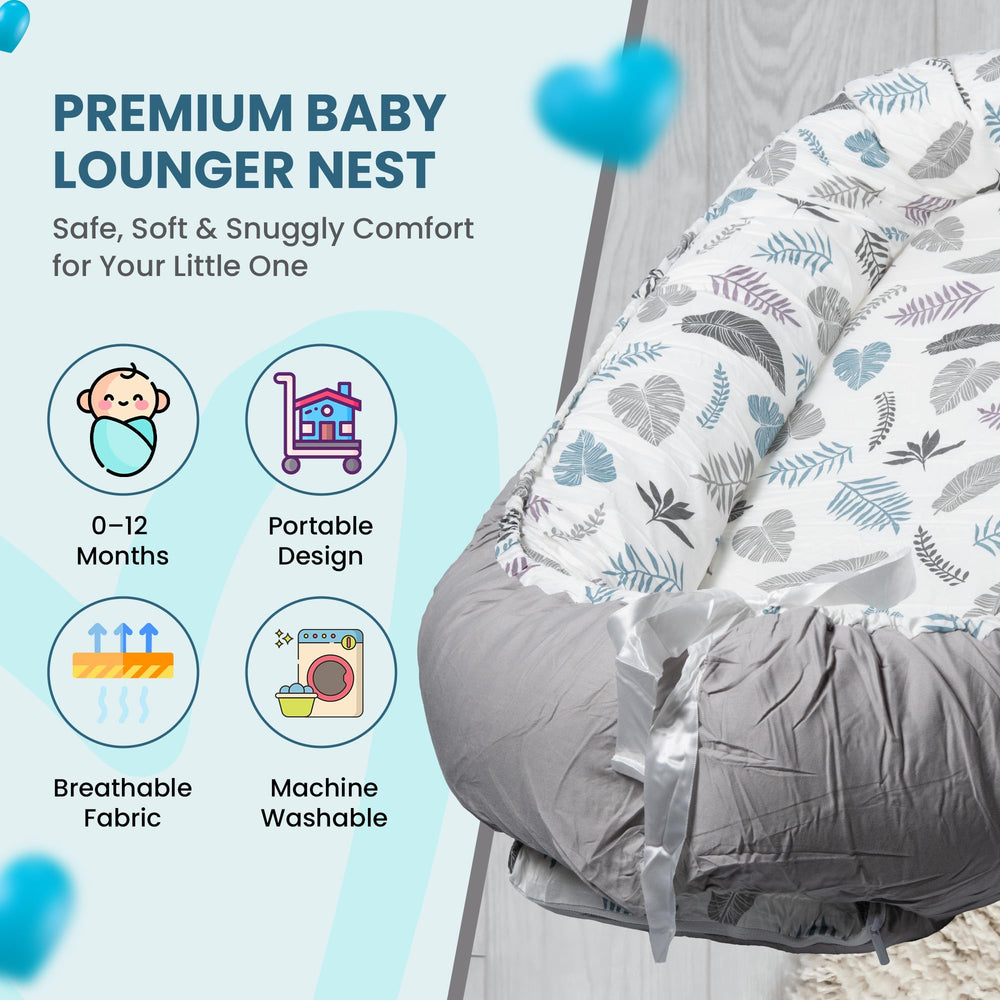 XLUXEVOGUE baby support base in use during tummy time on flat surface