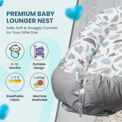 XLUXEVOGUE baby support base in use during tummy time on flat surface