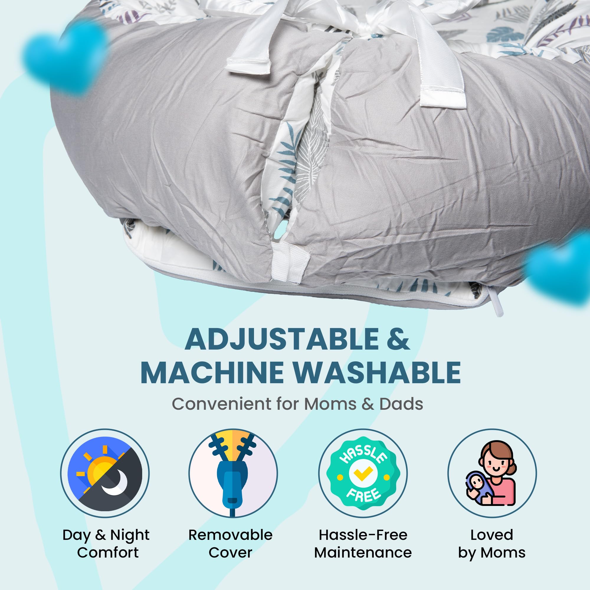 XLUXEVOGUE machine-washable cover simplifies cleaning routines