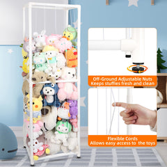 XMBecc storage with elastic rope for easy plush access and cleaning