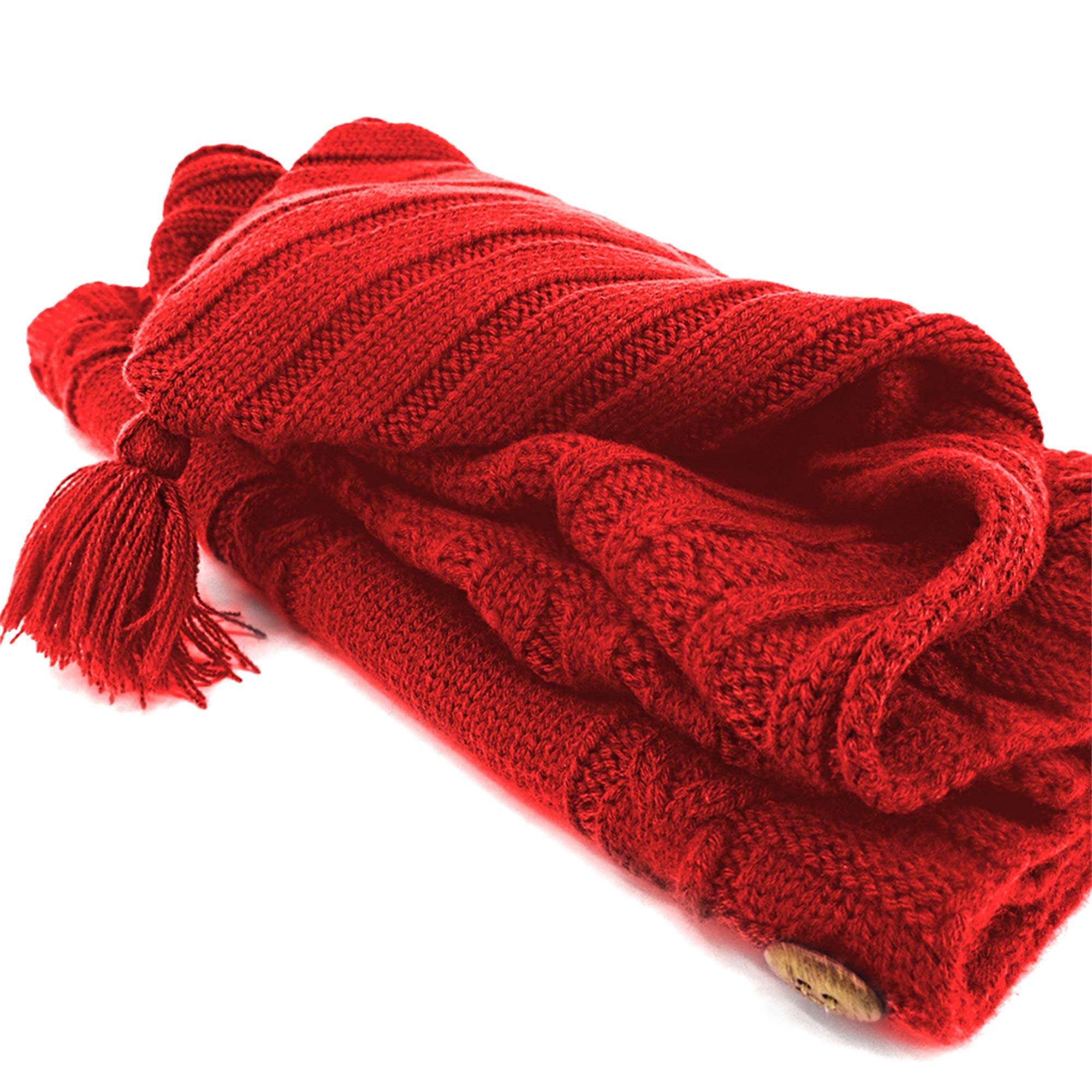 XMWEALTHY newborn wrap knit swaddle red living room scene for cozy nap time