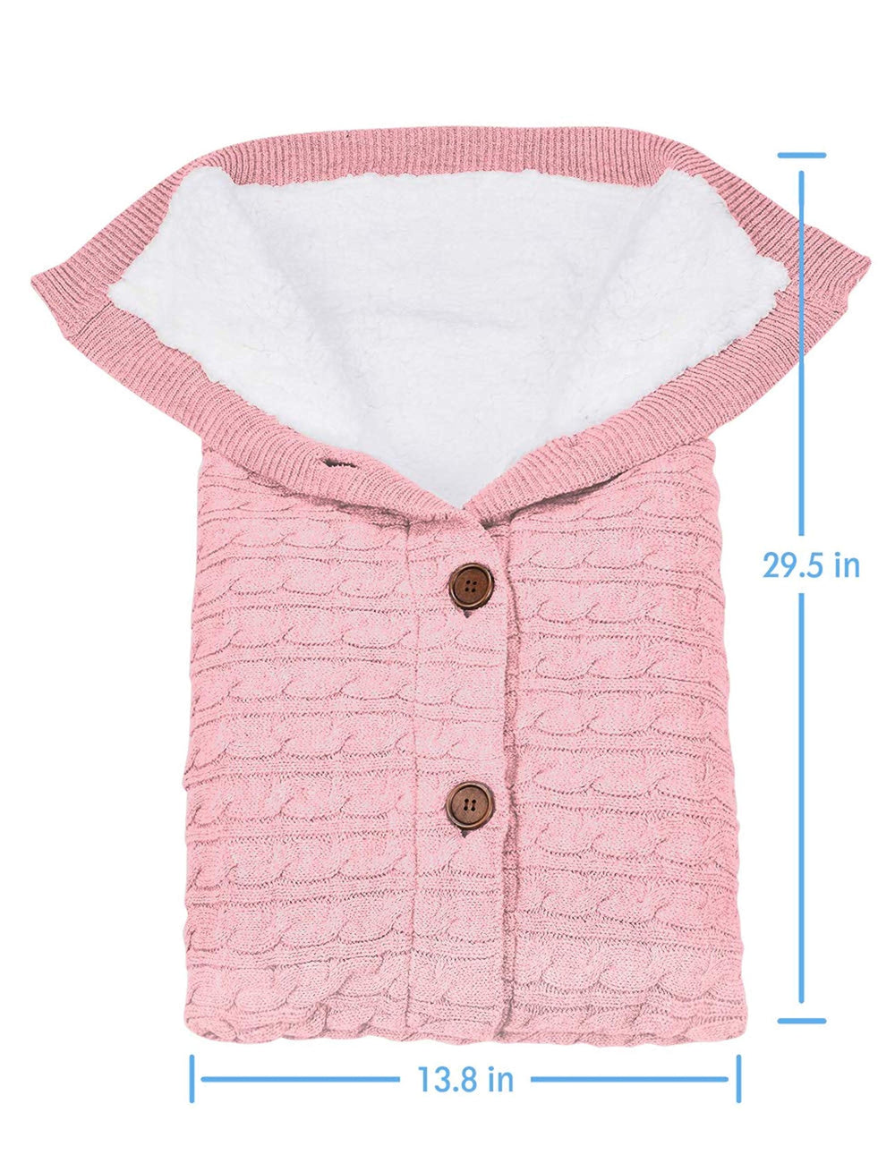 XMWEALTHY swaddle light pink texture detail highlights breathable knit comfort
