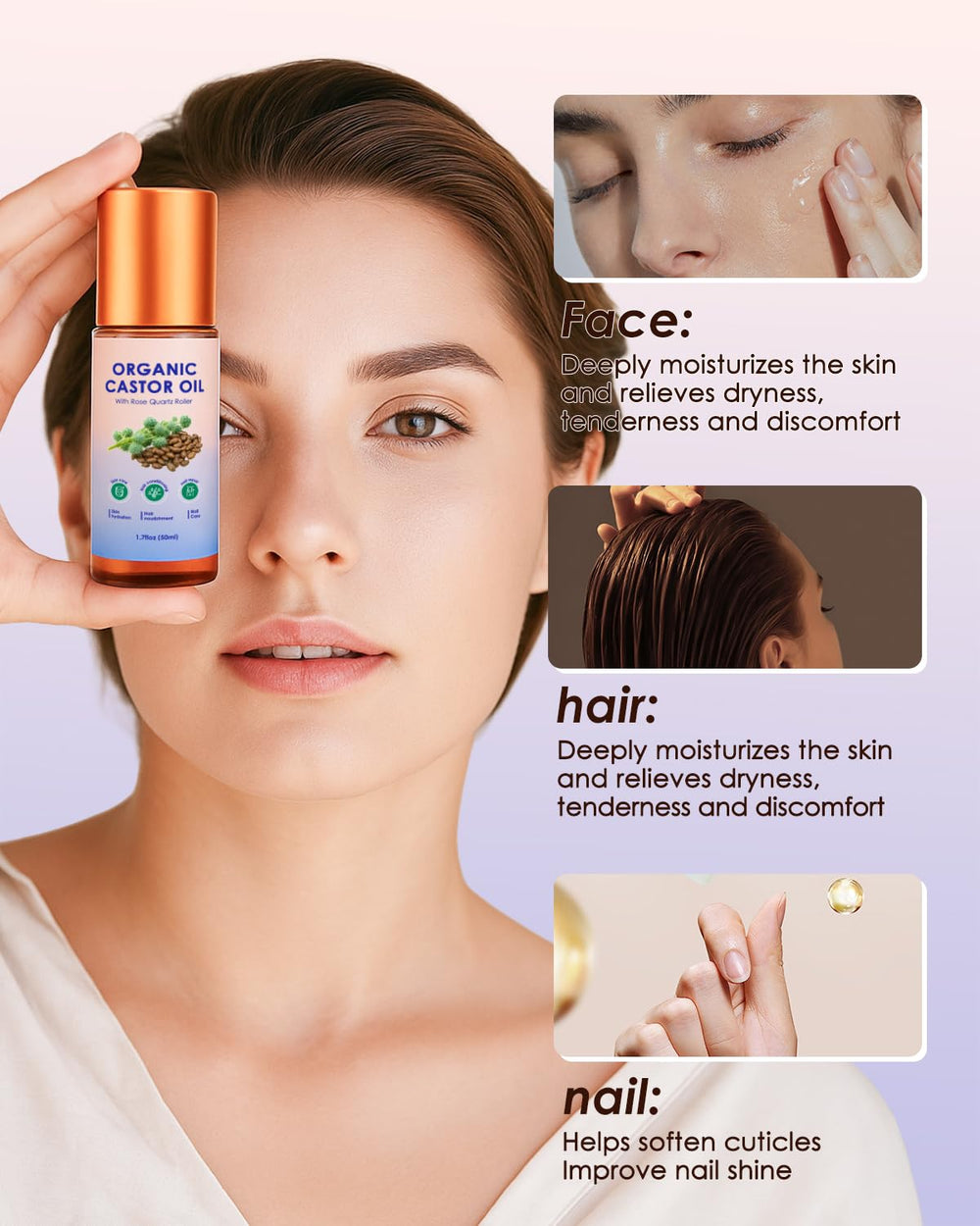 XPDGVS travel-friendly castor oil roll-on packaging in bag