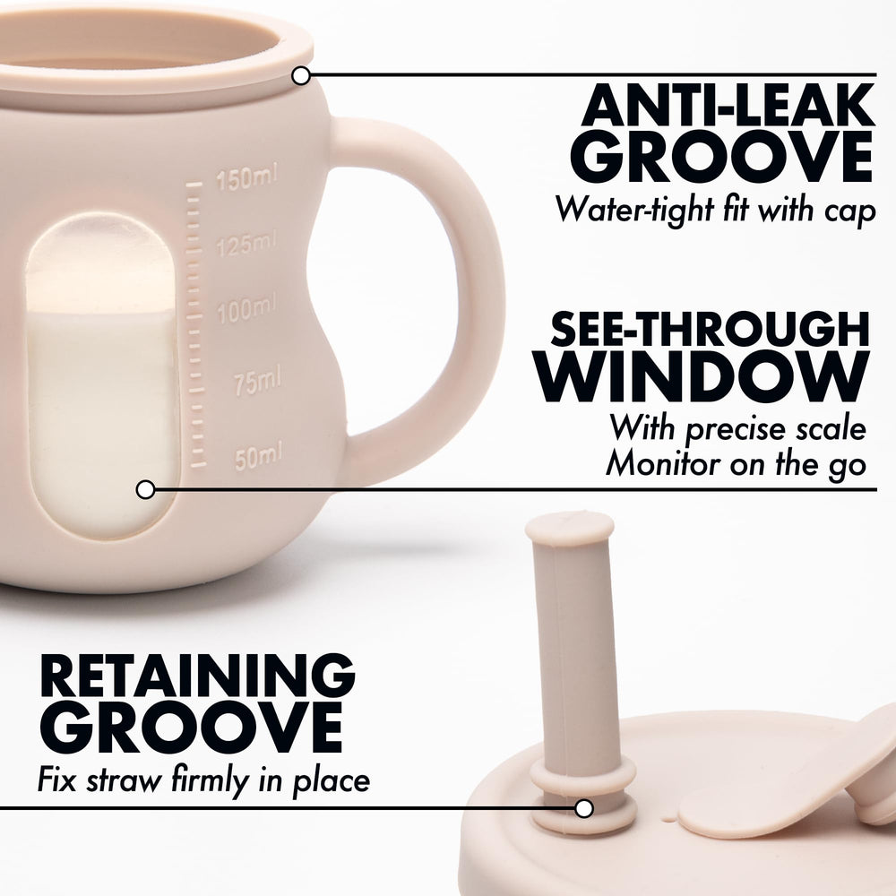 XPECIAL silicone straw lid assembly enables spill-free sipping on the go.