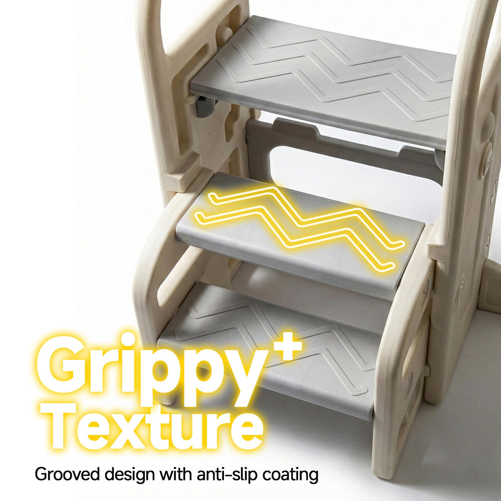 XPECIAL step stool with handles for independence and confident climbs