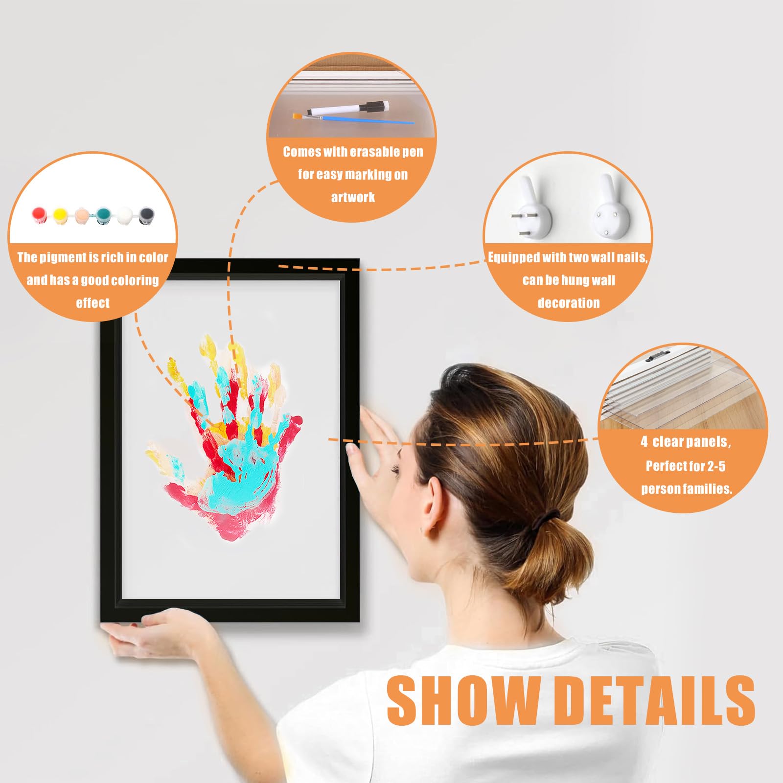 XQC handprint kit keepsake detail showing protective boards
