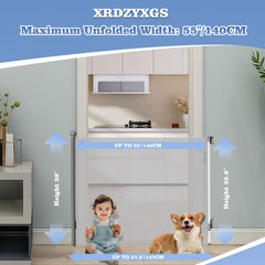 XRDZYXGS baby gate with 38in height provides a safe vertical barrier for stairs.