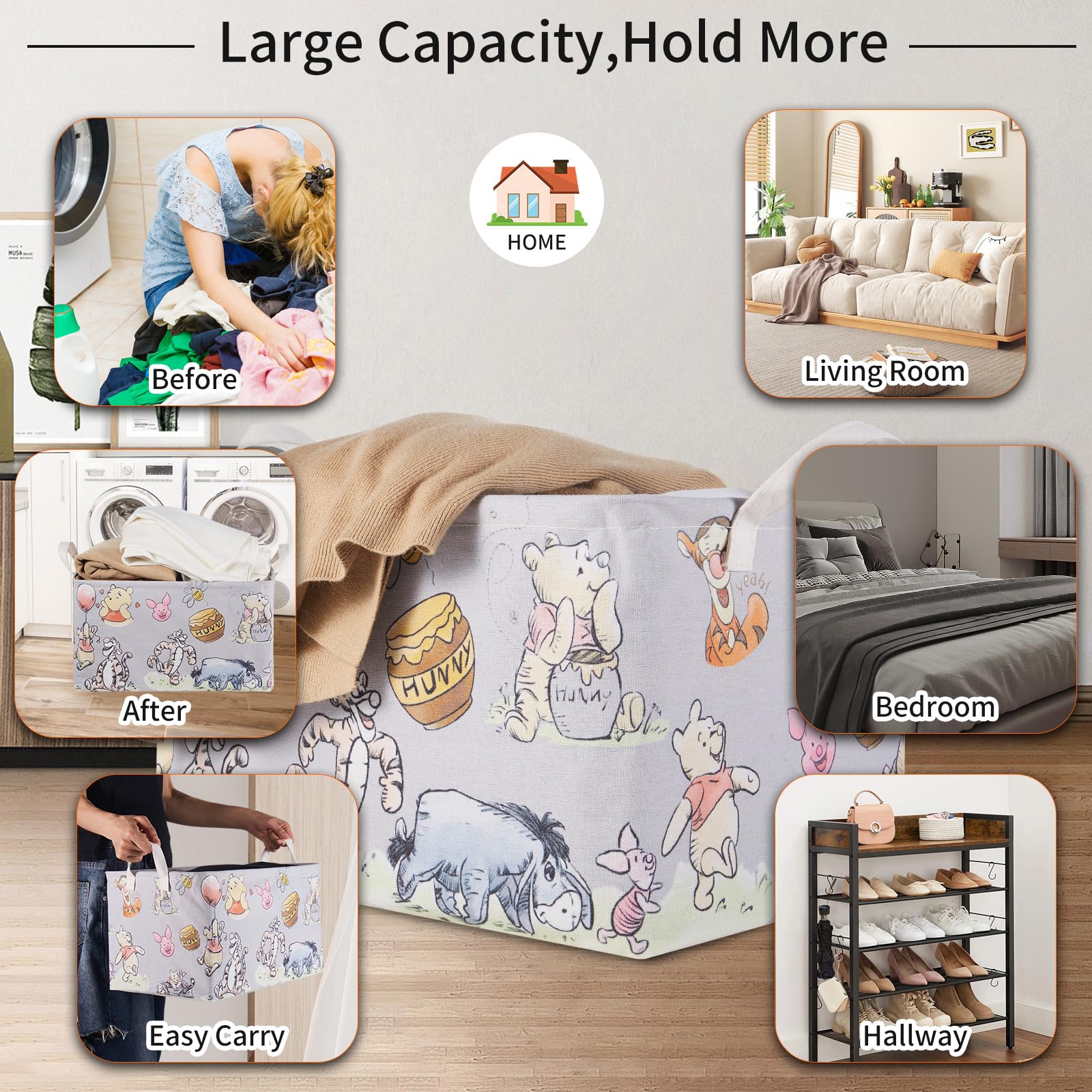 X-SIGA basket with double-side handles for easy carrying.