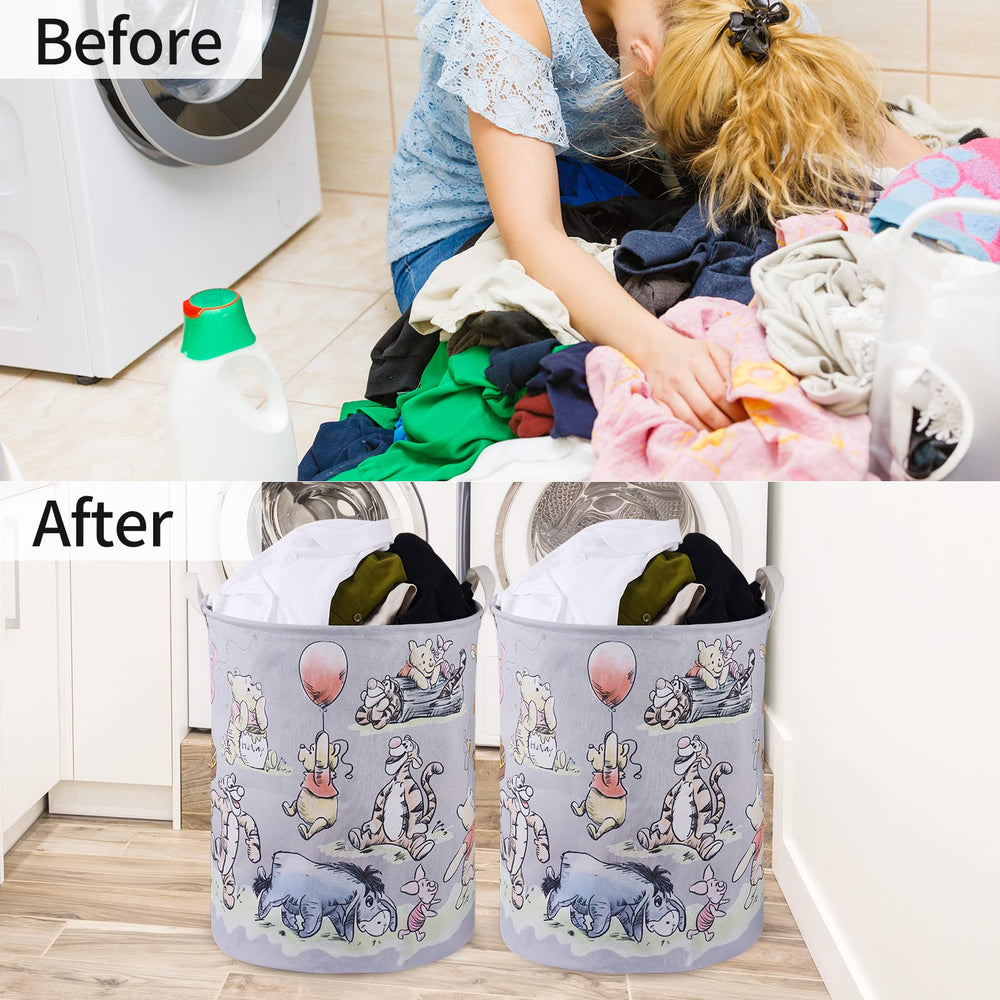 X-SIGA Bear Storage Basket folded flat for compact storage when not in use.