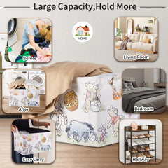 X-SIGA Bear Storage Basket with waterproof PE coating keeps contents clean.