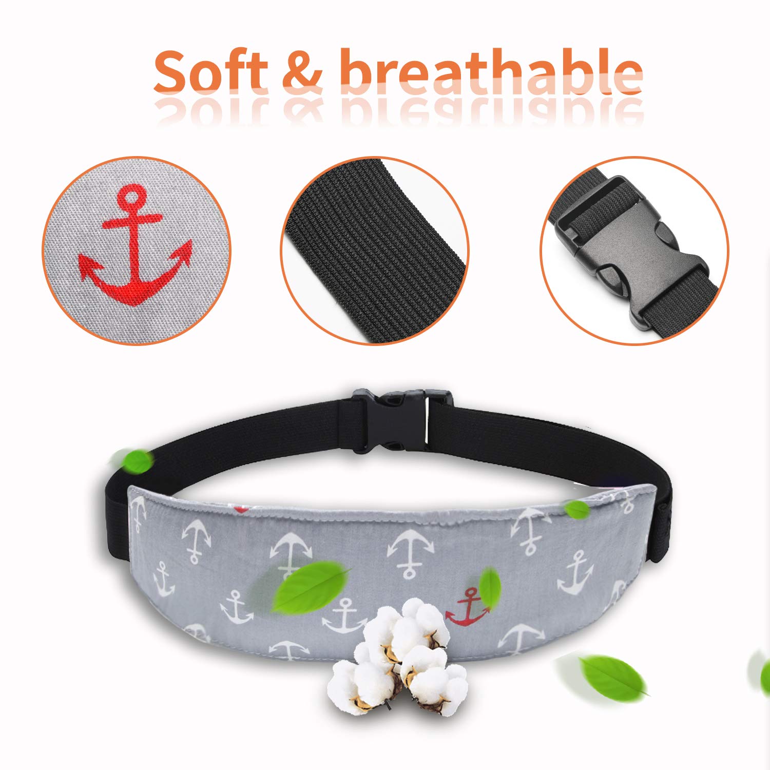 Xthuge car-seat straps pillow support with buckle release for easy transitions