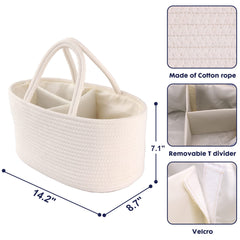 XUANGUO diaper caddy with handles demonstrates portable nursery storage.