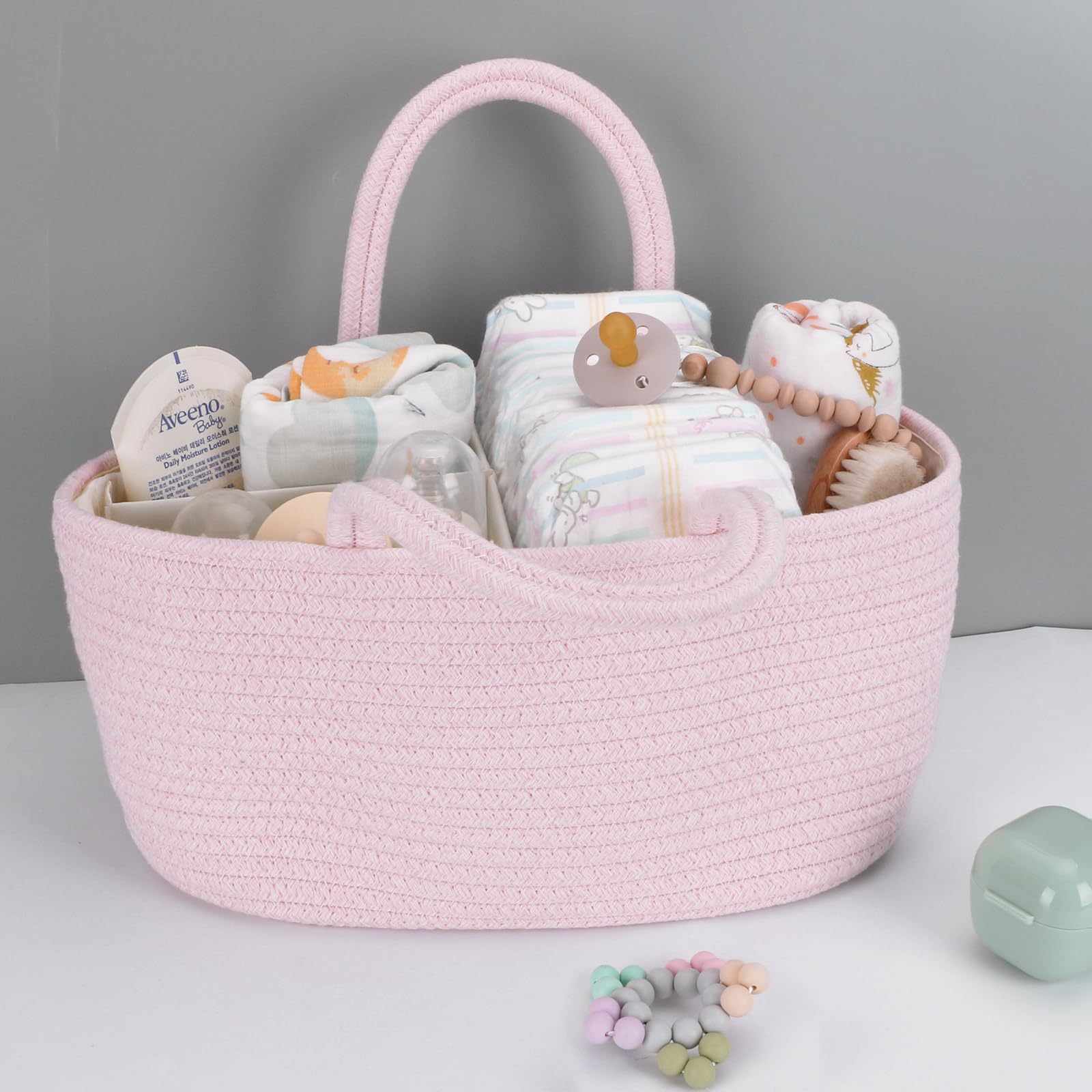 XUANGUO diaper caddy demonstrates multipurpose use as changing station organizer