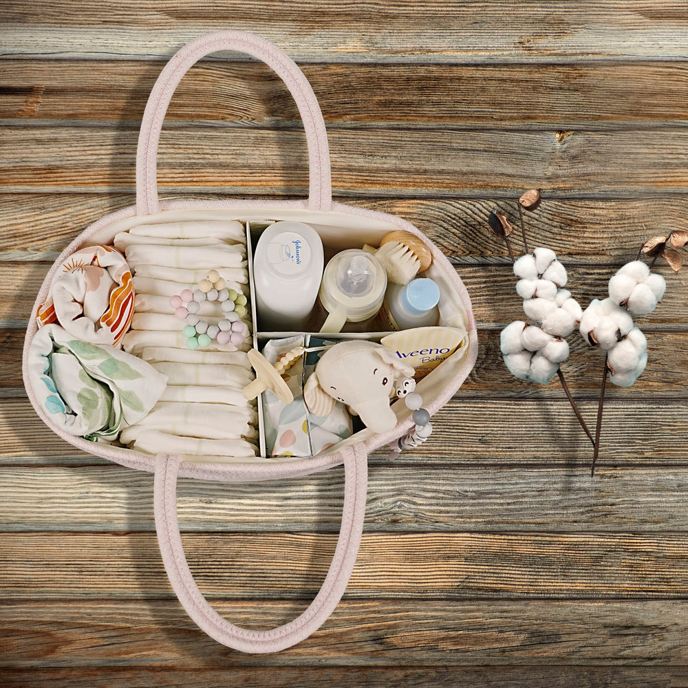 XUANGUO baby gift diaper caddy pink ideal for newborn gift baskets and registries.