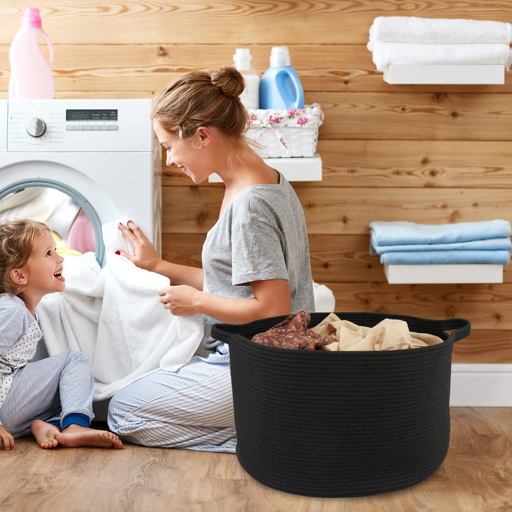 XUANGUO baby toy basket with handles offers safe nursery organization
