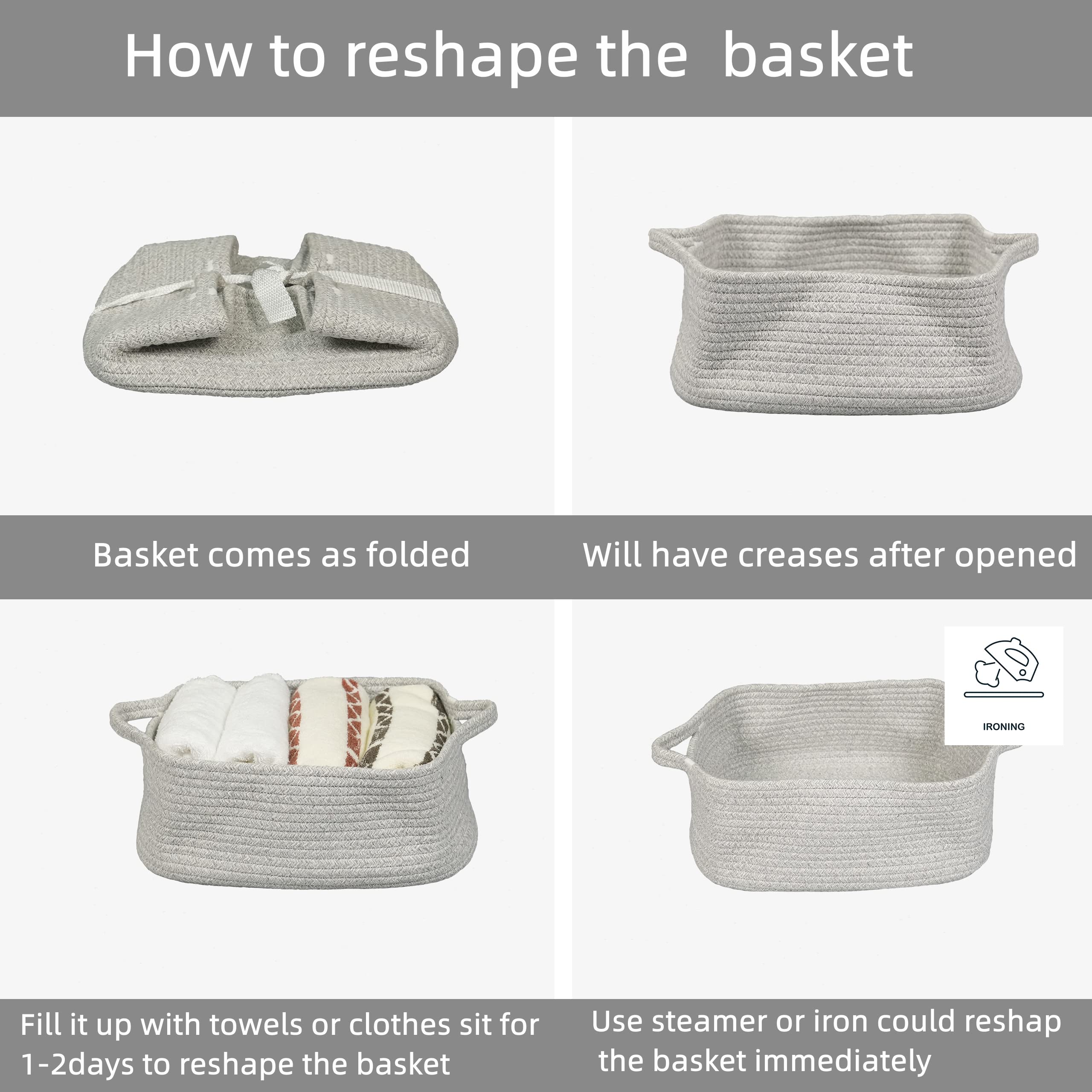 XUANGUO basket care guide with simple washing and two-year warranty notes.