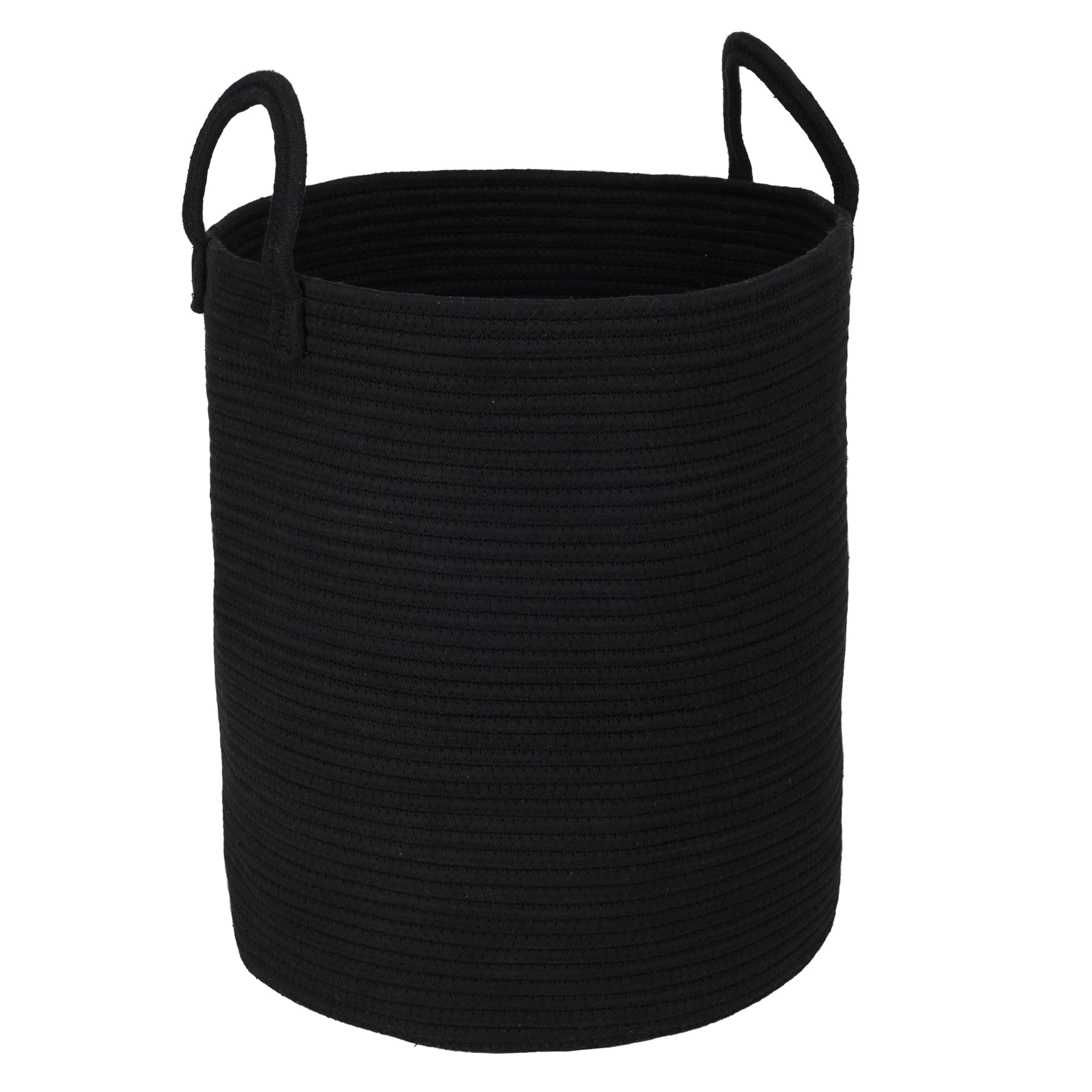 XUANGUO black cotton rope laundry basket close-up texture shows durable storage