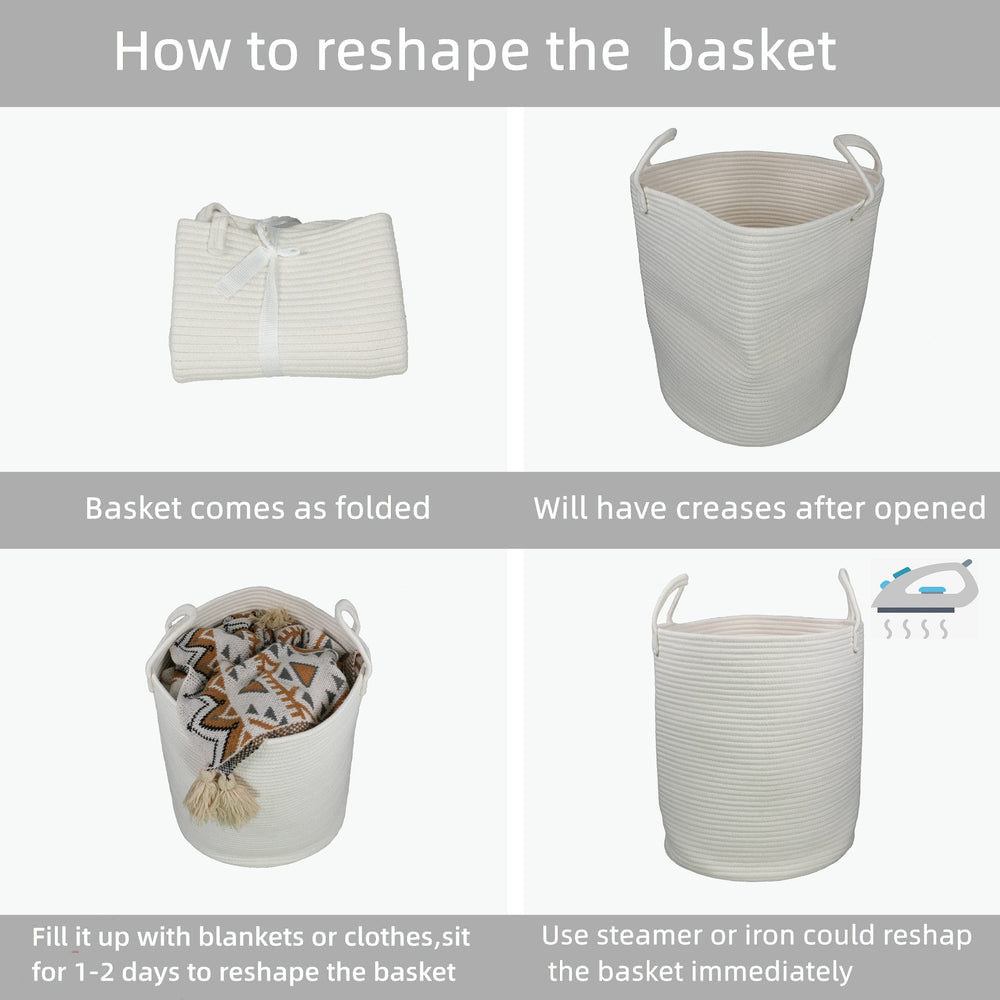 XUANGUO blanket and towel storage basket keeps linens neat and ready
