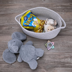 XUANGUO collapsible rope basket easily folds away when not in use for space saving