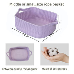 XUANGUO collapsible rope basket for office desk organization
