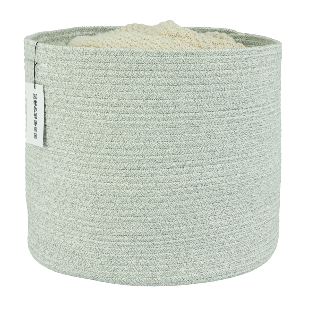 XUANGUO cotton rope basket 16x14 nursery-bin keeps baby essentials organized