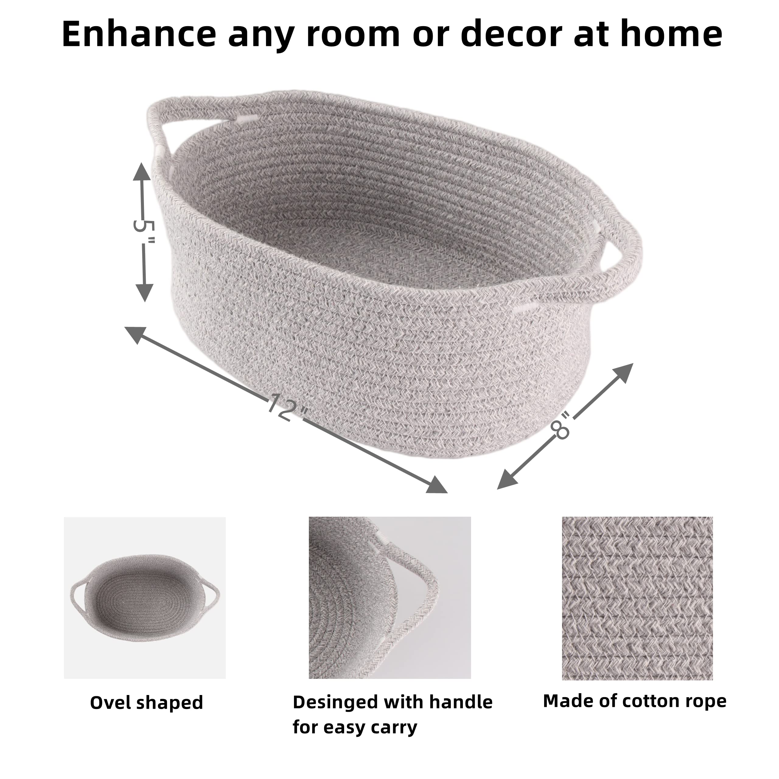 XUANGUO cotton rope basket for baby items provides versatile nursery organization and gentle storage