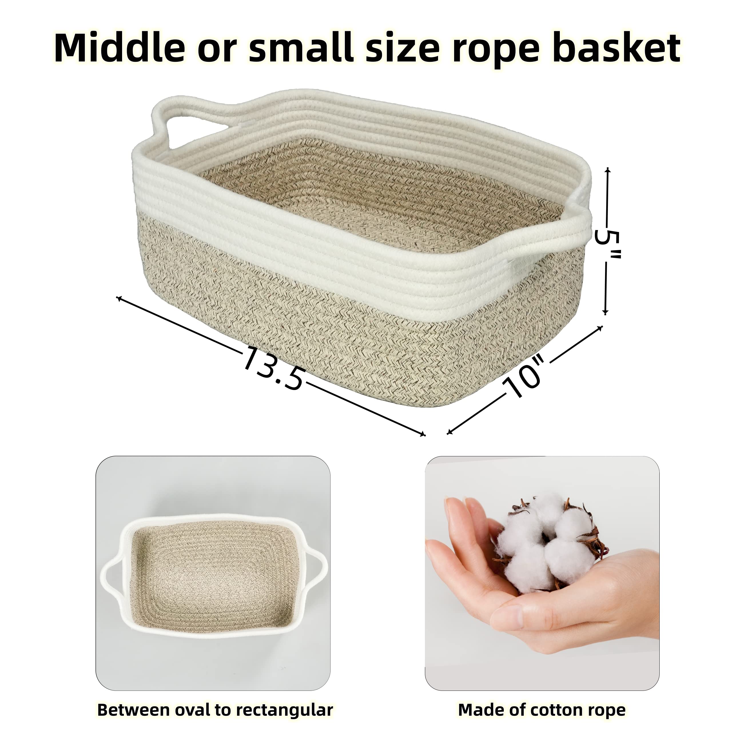 XUANGUO cotton rope basket bedroom organization demonstrates tidy, space-saving shelves