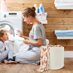 XUANGUO cotton rope basket blanket storage keeps throws neatly tucked