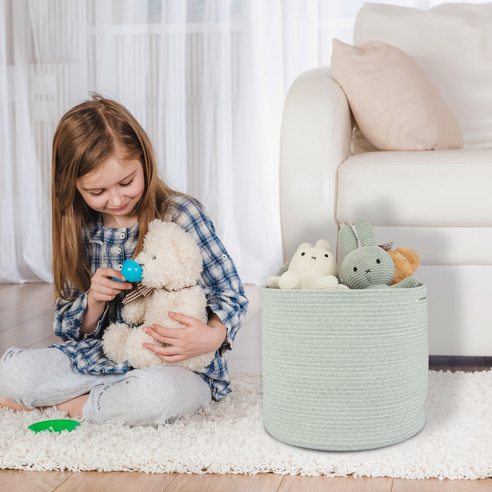 XUANGUO cotton rope basket foldable-storage quick space saving