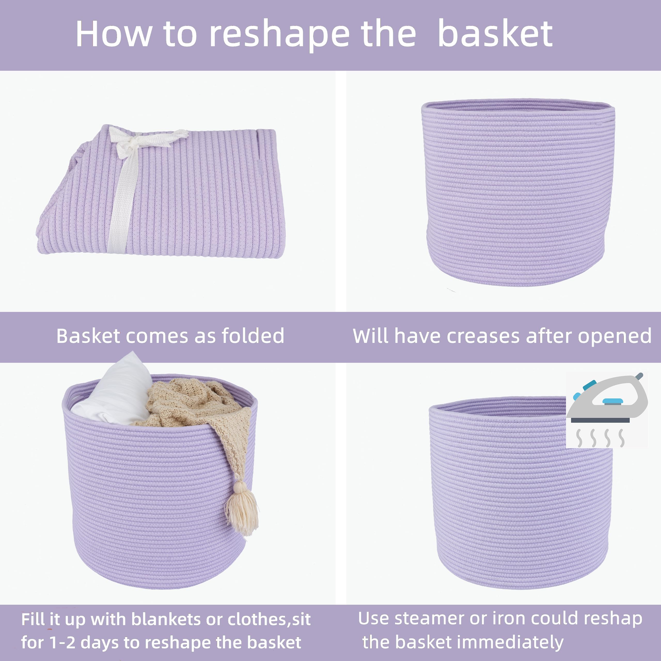 XUANGUO rope basket machine washable for easy care and long-lasting use.