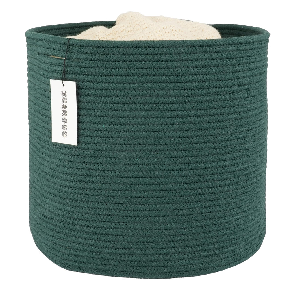 XUANGUO cotton rope basket close-up weave shows durable soft storage