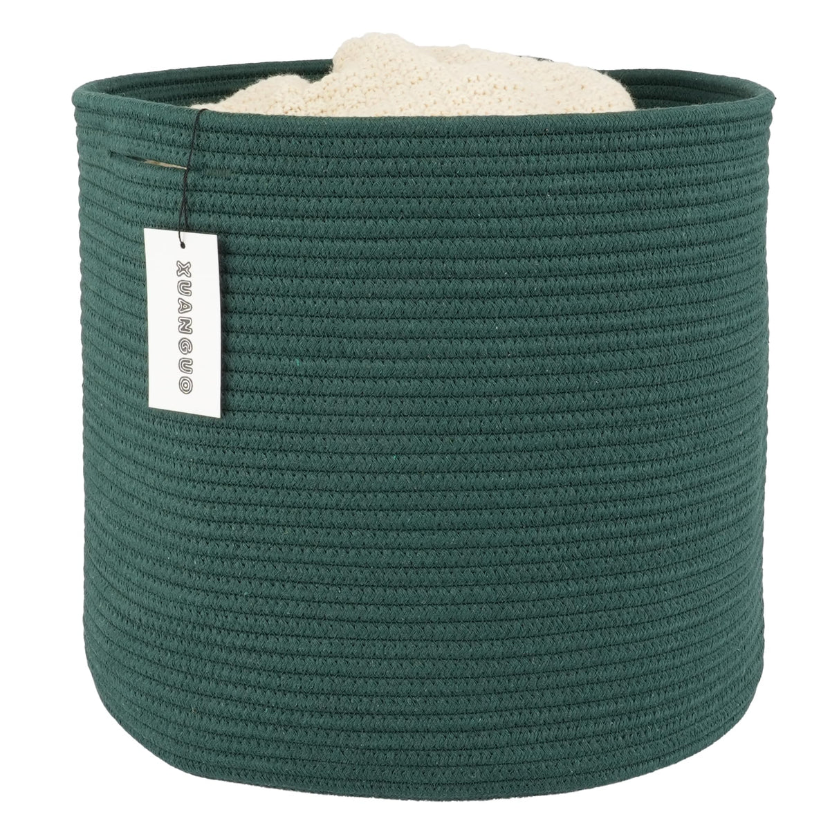 XUANGUO cotton rope basket close-up weave shows durable soft storage