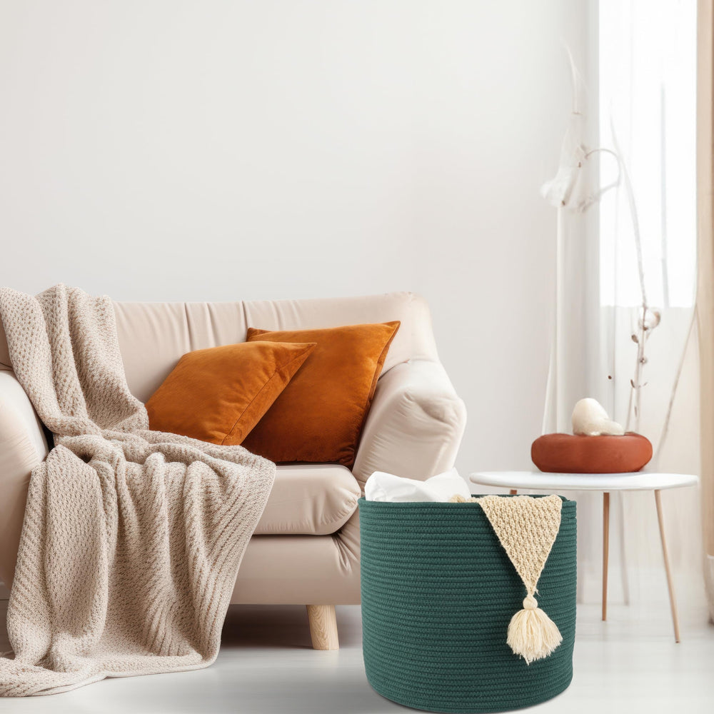 XUANGUO rope basket folds flat for storage